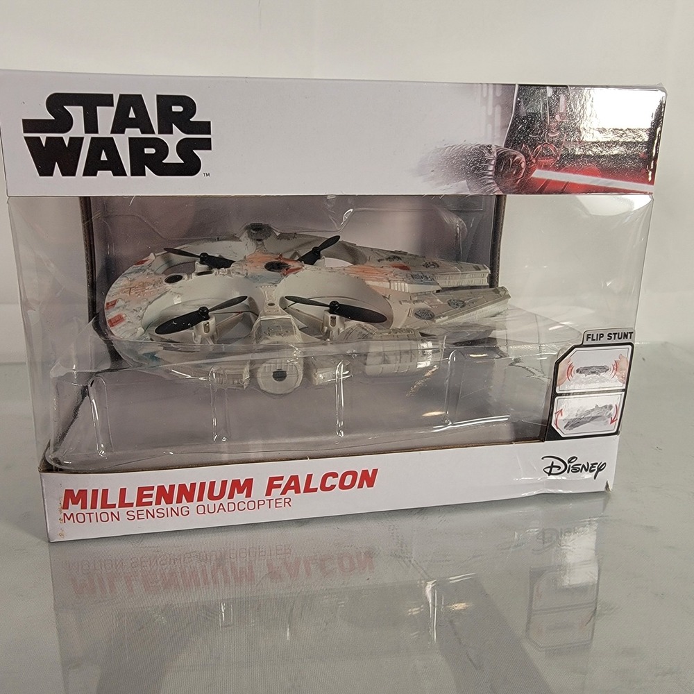 Disney Star Wars Millennium Falcon Motion Sensing Stunt Drone Quadcopter NEW